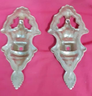LOTE 2 BASES PARED BRONCE FUNDIDO PARA APLIQUES.
