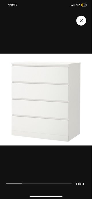 Cómoda Ikea 4 cajones blanca