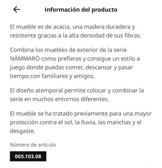 Mesa de madera Ikea Nammaro