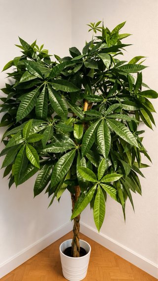 Planta Artificial Pachira 180cm + Maceta Blanca