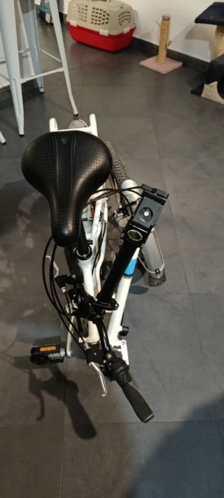 Bicicleta plegable blanca