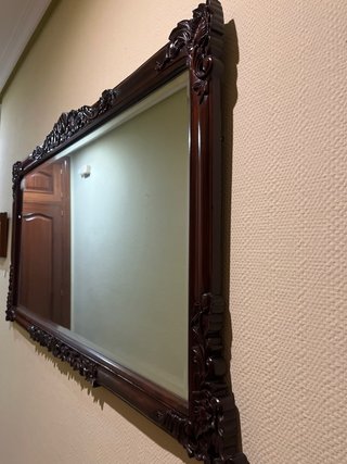 Espejo de pared madera tallada