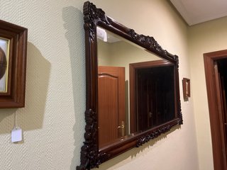 Espejo de pared madera tallada