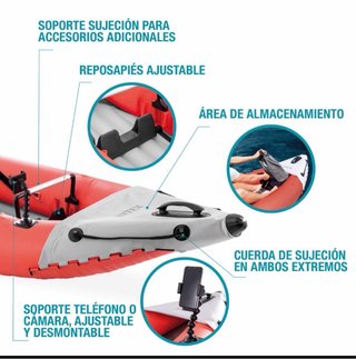 Kayak inflable Intex Excursion Pro  rojo sin abrir