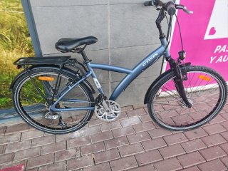 Bicicleta Paseo Mujer Btwin Azul