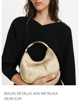 Lote Zara: Sandalias, y Bolso Dorado