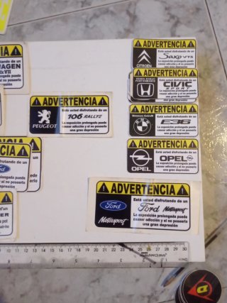 Pegatinas advertencia
