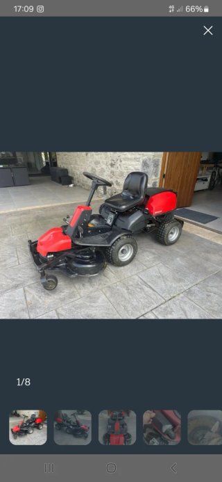 Tractor cortacésped Jonsered rojo