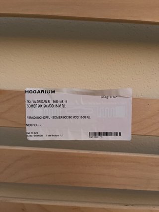 Somier de lamas madera y metal