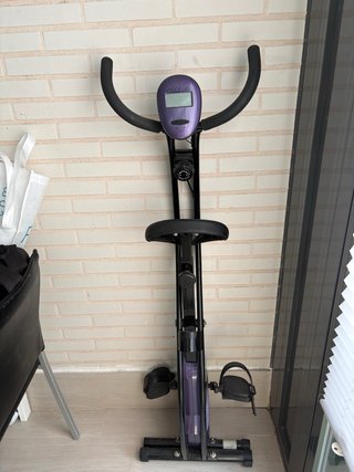 Bicicleta Estática Plegable Morada