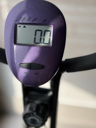 Bicicleta Estática Plegable Morada