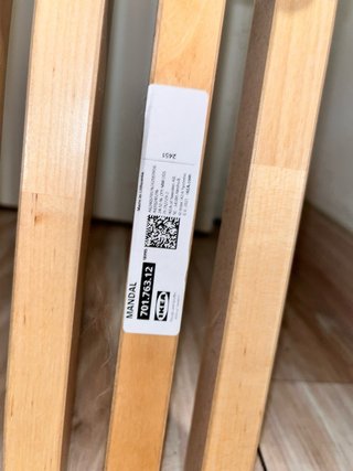 Cabecero IKEA MANDAL madera maciza 240 cm