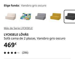 Sofá Cama Gris 2 Plazas