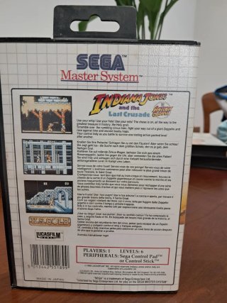 Indiana Jones Last Crusade Sega Master System