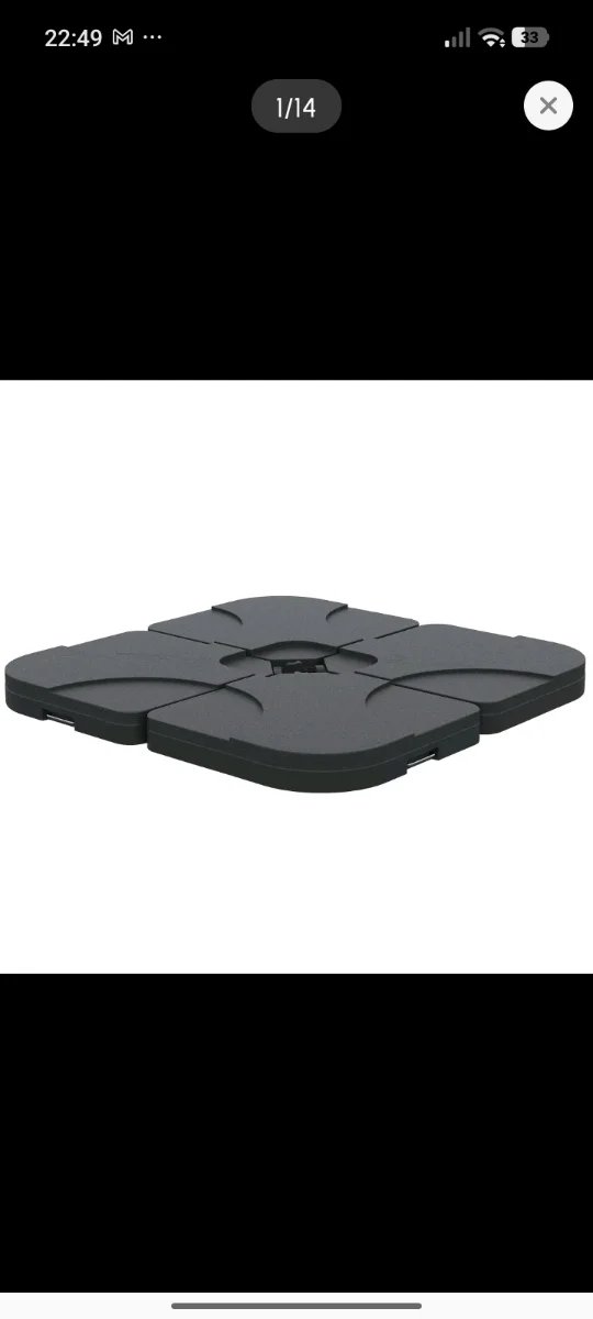 Base Sombrilla Patas en Cruz Rellenable 4 Piezas