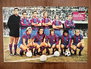 As Color Nº141 Enero 1974. Póster FC Barcelona.