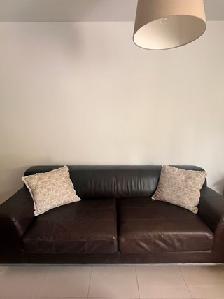 Sofá IKEA KRAMFORS 3 plazas piel marrón