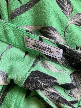 Calções Pull&Bear Verdes Estampados Tamanho M