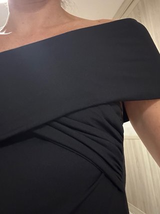Body negro Zara Talla M escote Bardot