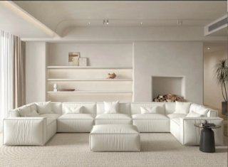 Sofá modular blanco grande