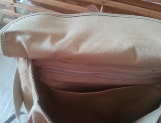 Borsa tascapane beige e marrone