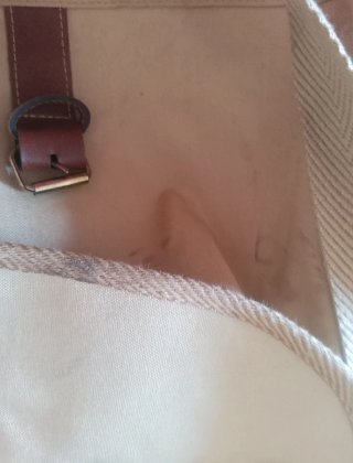 Borsa tascapane beige e marrone