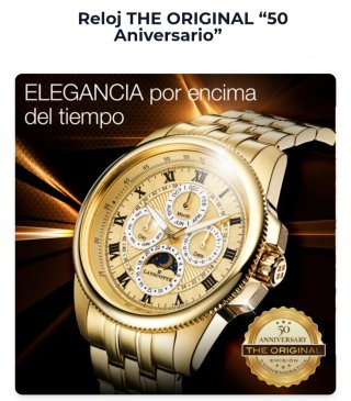 Reloj bañado en oro Lanscotte. Modelo The Original