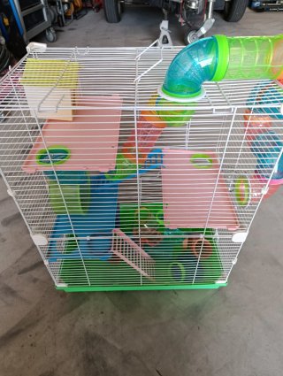 Jaula para hámster con accesorios