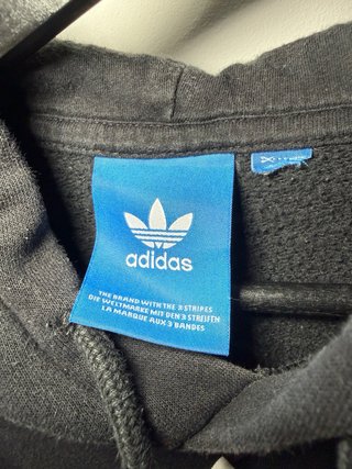 Sudadera Adidas Negra con Logo Trefoil