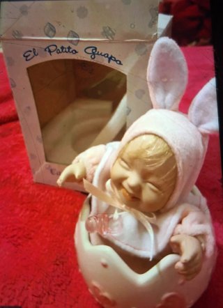 Caja de música El Patito Guapo En rosa y otro azul