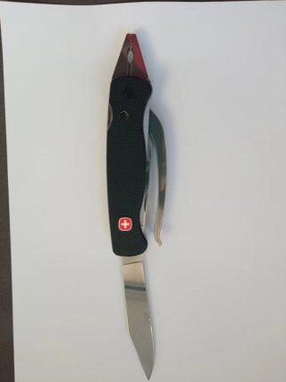 Navaja Multiusos Wenger PocketGrip + Funda Cuero