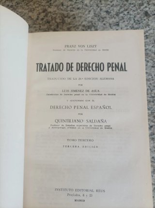 Tratado de Derecho Penal – 3 tomos