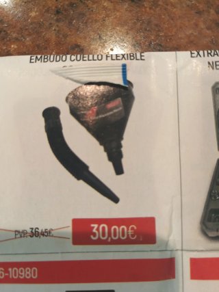 Embudo cuello flexible con filtro