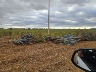 Se desmontan espalderas