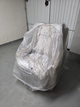 Sillón levanta personas tela beige/gris