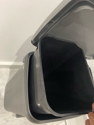 Cubo basura pedal reciclaje gris