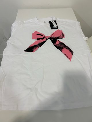 Camiseta Converse Talla M Estampado Rosa