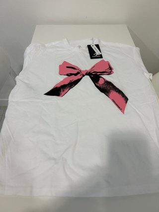 Camiseta Converse Talla M Estampado Rosa
