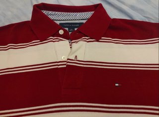 Polo Tommy Hilfiger righe rosse e bianche