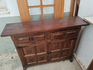 Mueble recibidor antiguo de madera