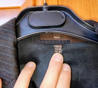 Traje conjunto de raya diplomática Zara
