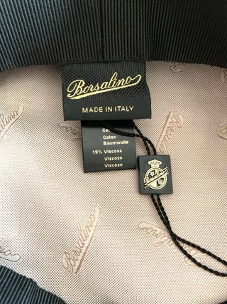 Boina Borsalino Cuadros Blanco y Negro