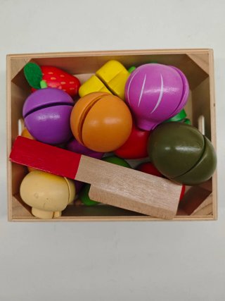 Juego Cocina Frutas y Verduras Madera