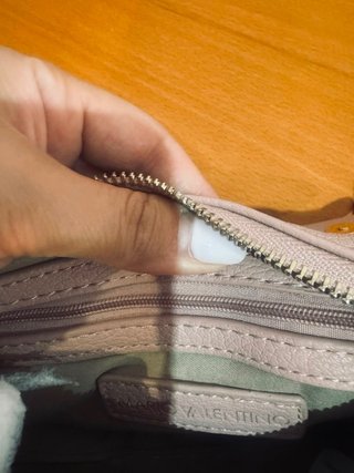 Borsa a spalla Valentino rosa e dorata