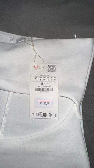 Vestido largo blanco Zara nuevo con etiqueta