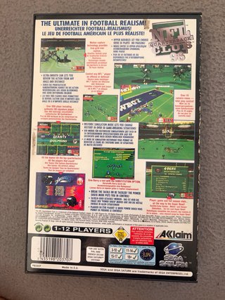 Juego Sega Saturn NFL Quarterback Club 96
