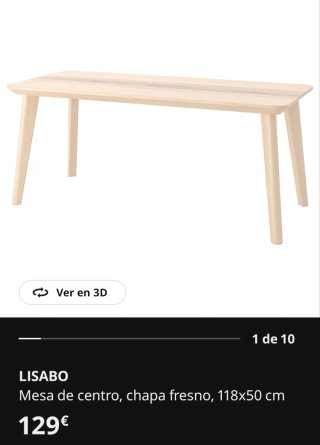 Mesa centro LISABO Ikea