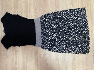 Vestido Zara Negro Lunares Talla S