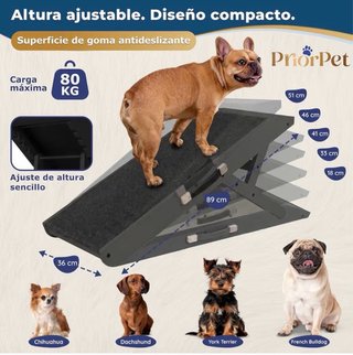 Rampa ajustable para perros