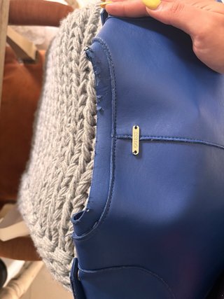 Cazadora Biker Guess Polipiel Azul